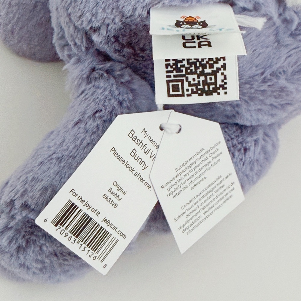 NWT Jellycat Bashful Viola Bunny - Picture 8 of 16